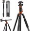 K&F 90 inch /2.3m Camera Tripods magnesium aluminum alloy tripods Reversible Detachable Monopod