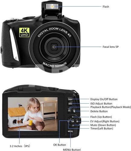 Store Digital Camera 48MP 4K For YouTube