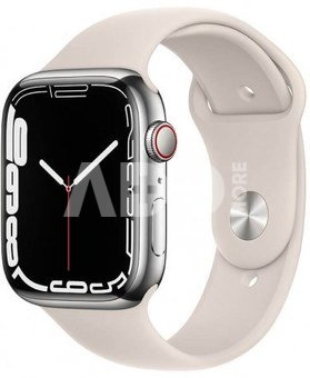 Apple Watch 7 GPS + Cellular 45mm Stainless Steel Sport Band,  silver/starlight (MKJV3UL/A) - Išmanieji laikrodžiai - Išmanieji  laikrodžiai | Fotoaparatas.lt