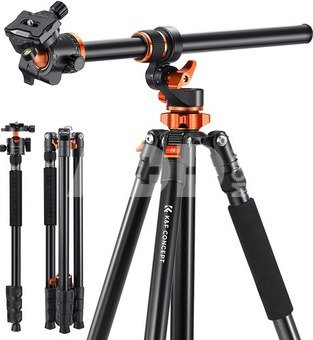 K&F 90 inch /2.3m Camera Tripods magnesium aluminum alloy tripods Reversible Detachable Monopod