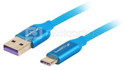 Lanberg Cable Premium USB CM - AM 2.0 0.5m blue 5A