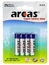 Arcas Super Heavy Duty AAA (LR03), 4- pack