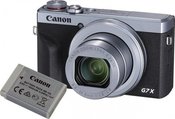 Canon Camera PowerShot G7X Mark III silver + battery kit 3638C014