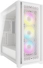 Corsair Tempered Glass PC Case iCUE 5000D RGB AIRFLOW Side window, White, Mid-Tower, Power supply included No