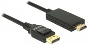 Delock Cable DisplayPort v1.2A - HDMI M/M 4K 3M black Premium