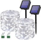 Solar outdoor light garland