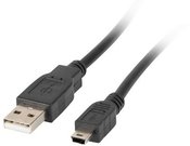 Lanberg Cable USB 2.0 mini AM-BM5P 0.3M black
