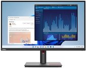 Lenovo ThinkVision T27p-30 27 ", IPS, UHD, 3840 x 2160, 16:9, 4 ms, 350 cd/m², Black, 60 Hz, HDMI ports quantity 1