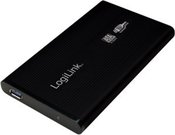 Logilink External hard drive enclosure, black 2.5", SATA, USB 3.0