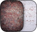 Manfrotto background Urban Collapsible 1.5x2.1m, classic red/distressed white brick (LB5706)