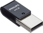 Philips 2 in 1 Black 64GB OTG microUSB + USB 2.0