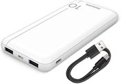 Philips Slim Powerbank 10000mAh mit LED + Micro-USB Kabel white