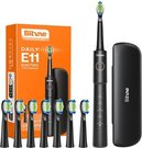 Sonic toothbrush with tips set and travel case BV E11 (Black)