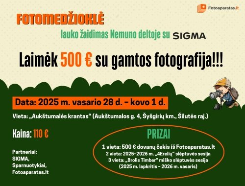 Laimėk 500 € su gamtos fotografija!!!